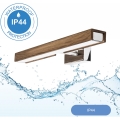 Brilagi - Illuminazione a LED per specchi da bagno WOODY MIRROR LED/8W/230V IP44 quercia/cromo