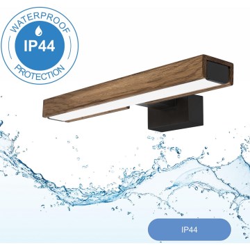 Brilagi - Illuminazione a LED per specchi da bagno WOODY MIRROR LED/8W/230V IP44 quercia/nero