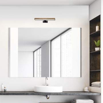 Brilagi - Illuminazione a LED per specchi da bagno WOODY MIRROR LED/8W/230V IP44 quercia/nero