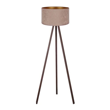 Brilagi - Lampada con piedistallo VELVET 1xE27/60W/230V marrone/beige