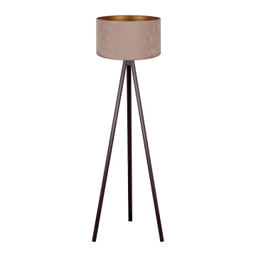 Brilagi - Lampada con piedistallo VELVET 1xE27/60W/230V wenge/beige