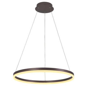 Brilagi - Lampadario a sospensione con filo LED dimmerabile CIRCLE LED/42W/230V 3000-6500K marrone + telecomando