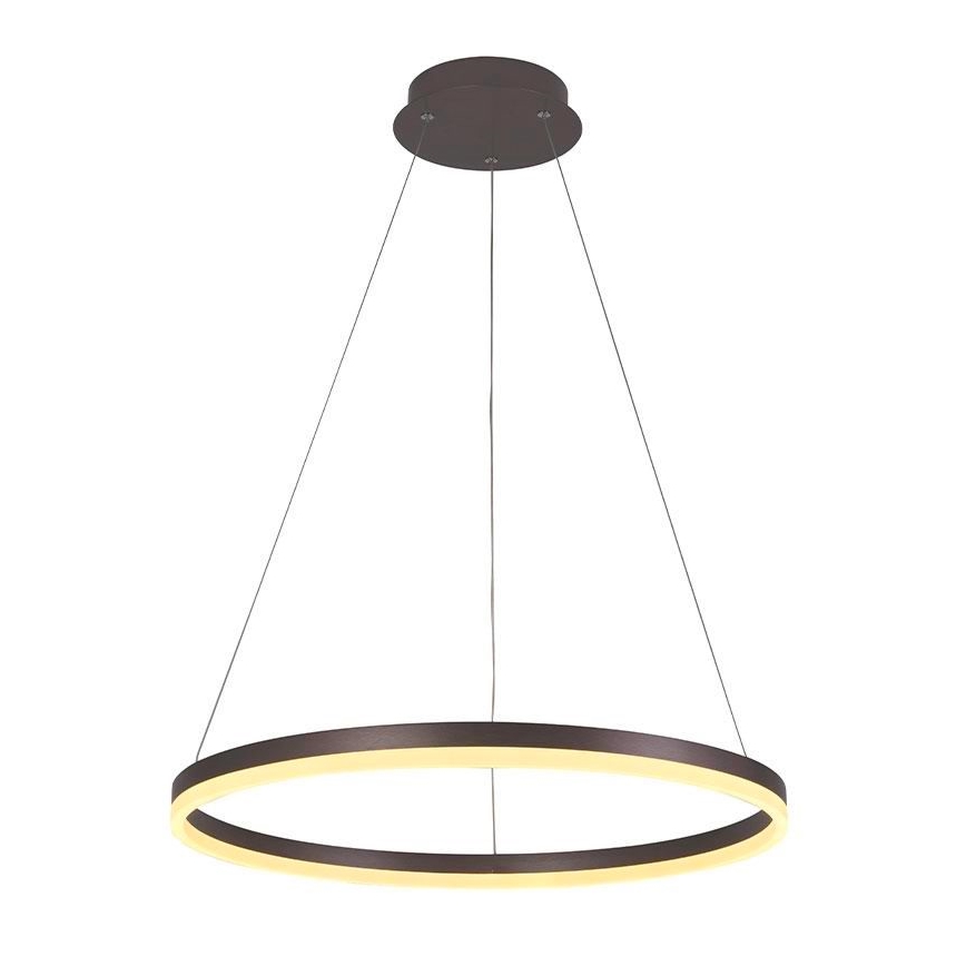 Brilagi - Lampadario a sospensione con filo LED dimmerabile CIRCLE LED/42W/230V 3000-6500K marrone + telecomando