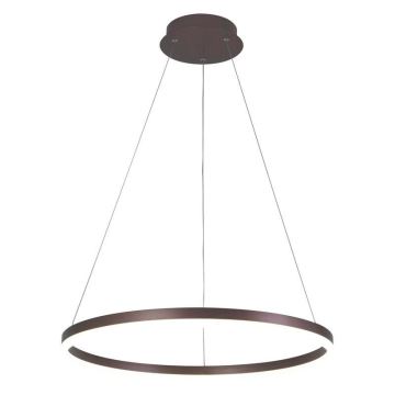 Brilagi - Lampadario a sospensione con filo LED dimmerabile CIRCLE LED/42W/230V 3000-6500K marrone + telecomando