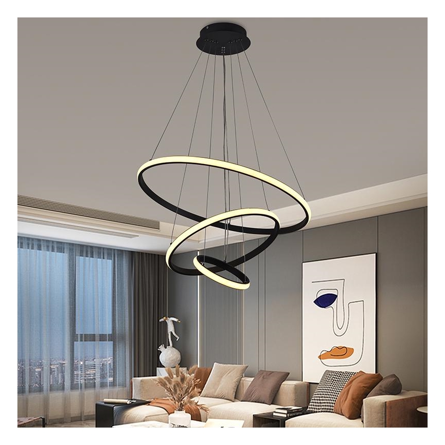 Brilagi - Lampadario a sospensione con filo LED dimmerabile CIRCLE LED/90W/230V 3000-6500K + telecomando