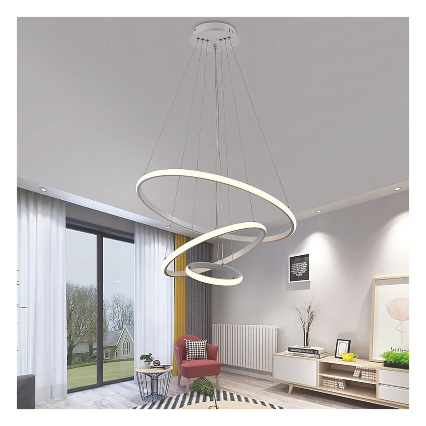 Brilagi - Lampadario a sospensione con filo LED dimmerabile CIRCLE LED/90W/230V 3000-6500K + telecomando