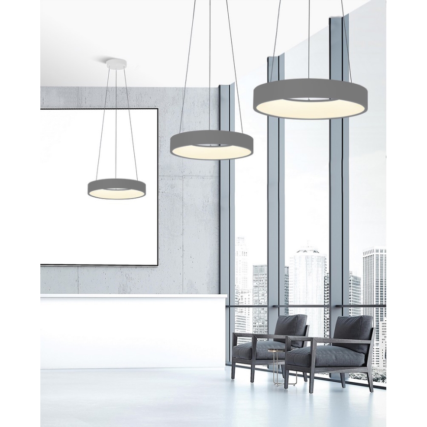 Brilagi - Lampadario LED Dimmerabile su corda FALCON LED/40W/230V 3000-6500K grigio + telecomando