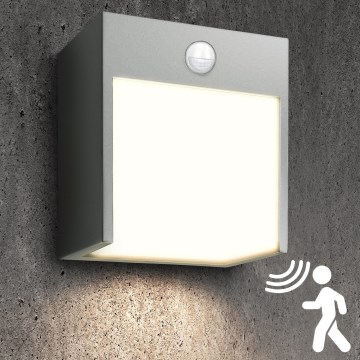 Brilagi - LED Applique da esterno con sensore TERNI LED/12W/230V grigio IP44