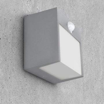 Brilagi - LED Applique da esterno con sensore TERNI LED/12W/230V grigio IP44