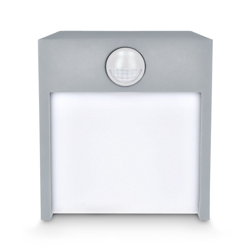 Brilagi - LED Applique da esterno con sensore TERNI LED/12W/230V grigio IP44