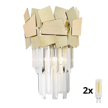 Brilagi - LED Applique di cristallo MIRAGE 2xG9/42W/230V