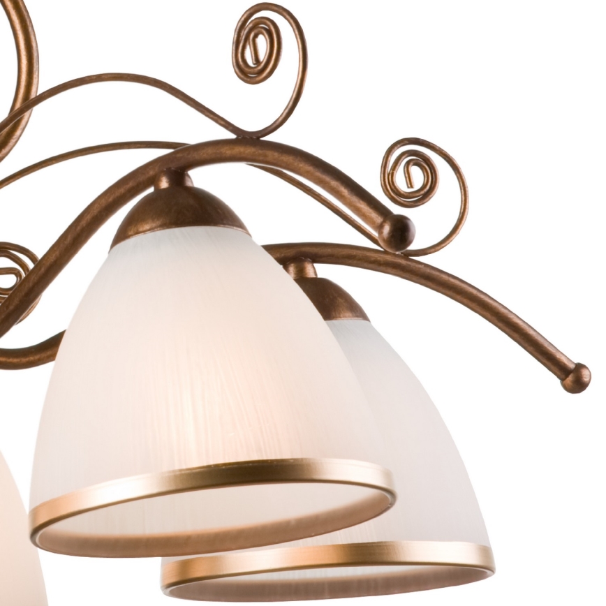 Brilagi - LED Lampadario a sospensione con catena ANTICO 5xE27/60W/230V patina di bronzo