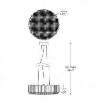 Brilagi - LED Lampadario di cristallo a sospensione GLAMOUR 5xG9/42W/230V