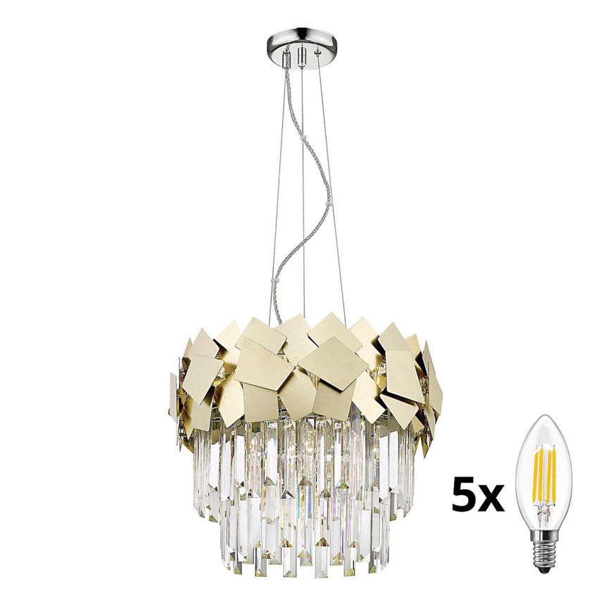 Brilagi - LED Lampadario di cristallo a sospensione MIRAGE 5xE14/40W/230V