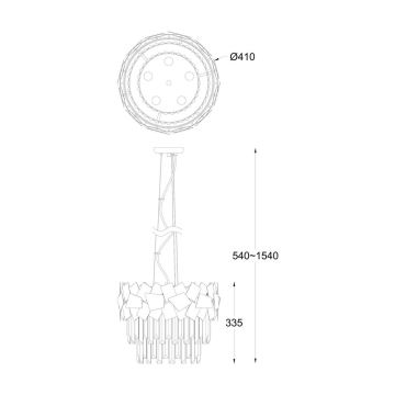 Brilagi - LED Lampadario di cristallo a sospensione MIRAGE 5xE14/40W/230V