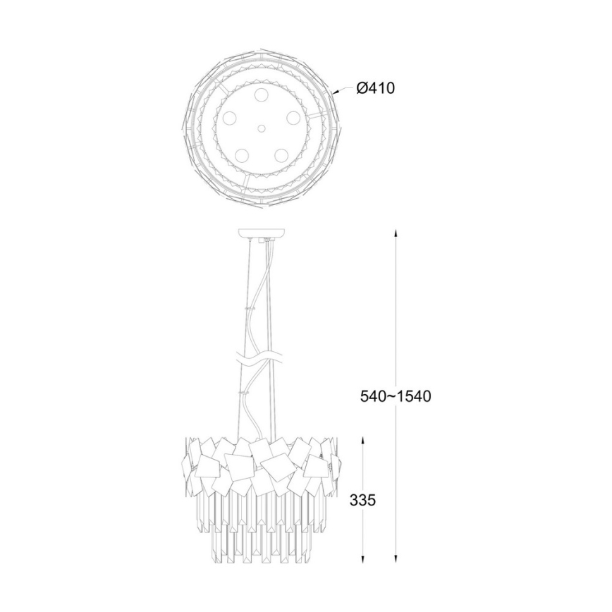 Brilagi - LED Lampadario di cristallo a sospensione MIRAGE 5xE14/40W/230V