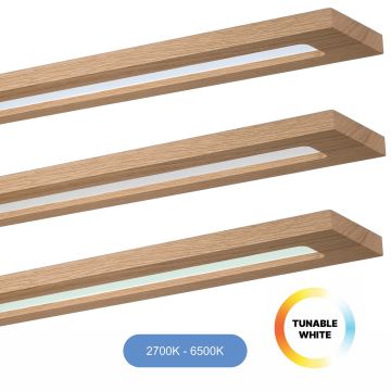 Brilagi - LED RGBW Pannello dimmerabile WOODY FRAME LED/34W/230V 2700-6500K quercia + telecomando