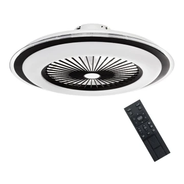 Brilagi - Luce LED dimmerabile con ventola RONDA LED/48W/230V 3000-6000K nero + telecomando