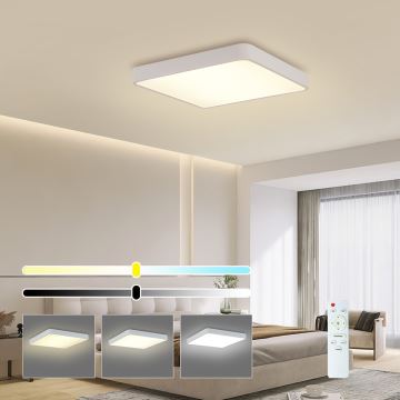 Brilagi - Plafoniera LED dimmerabile POOL LED/48W/230V 3000-6000K 50x50 cm bianco + telecomando
