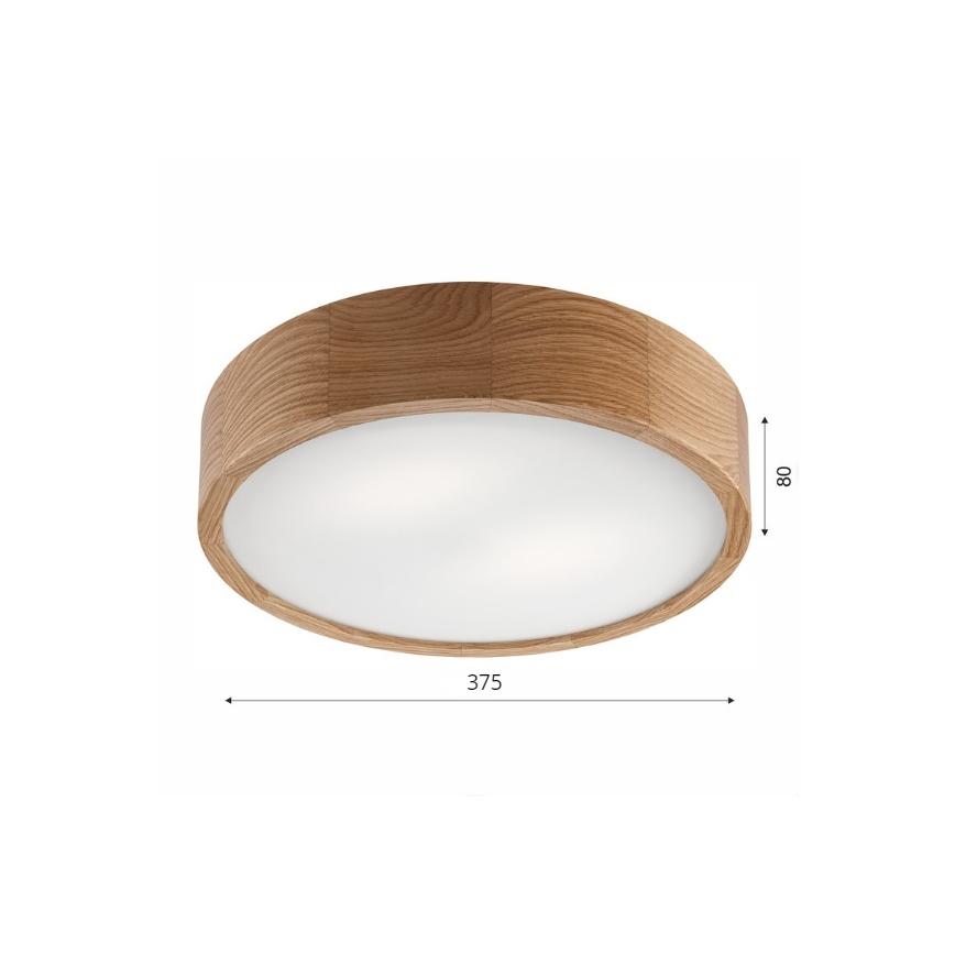 Brilagi - Plafoniera LED CARVALHO 2xE27/60W/230V quercia diametro 37,5 cm