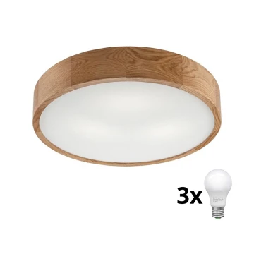 Brilagi - Plafoniera LED CARVALHO 3xE27/60W/230V quercia diametro 47,5 cm