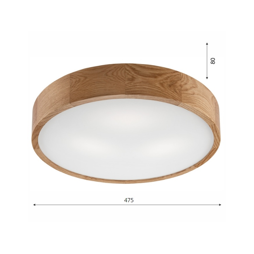 Brilagi - Plafoniera LED CARVALHO 3xE27/60W/230V quercia diametro 47,5 cm
