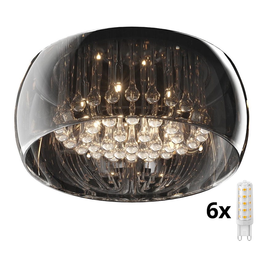 Brilagi - Plafoniera LED di cristallo JEWEL 6xG9/42W/230V