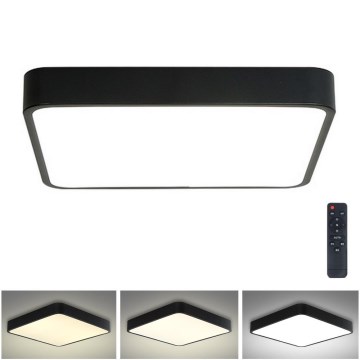 Brilagi - Plafoniera LED dimmerabile POOL LED/36W/230V 3000-6000K 40x40 cm nero + telecomando