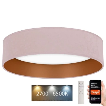 Brilagi - Plafoniera LED dimmerabile VELVET SMART LED/36W/230V d. 55 cm 2700-6500K Wi-Fi Tuya nero/rame + telecomando