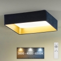 Brilagi - Plafoniera LED dimmerabile VELVET SQUARE LED/24W/230V 3000/4000/6500K + telecomando blu scuro