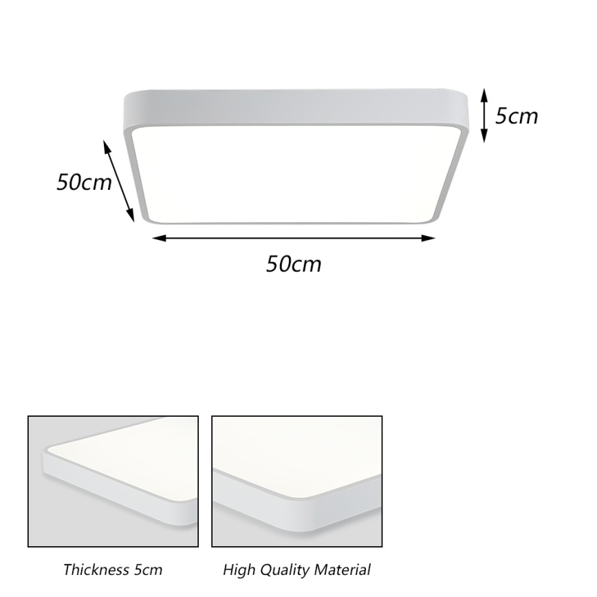 Brilagi - Plafoniera LED POOL LED/48W/230V 3000/4500/6000K 50x50 cm bianco