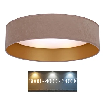 Brilagi - Plafoniera LED VELVET LED/12W/230V d. 30 cm 3000K/4000K/6400K beige/oro