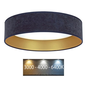 Brilagi - Plafoniera LED VELVET LED/12W/230V d. 30 cm 3000K/4000K/6400K blu/oro