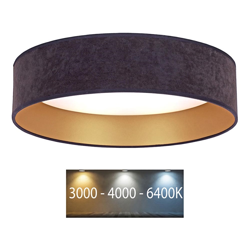 Brilagi - Plafoniera LED VELVET LED/12W/230V d. 30 cm 3000K/4000K/6400K grigio/oro