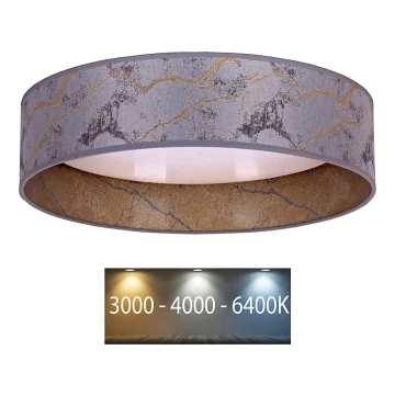 Brilagi - Plafoniera LED VELVET LED/12W/230V d. 30 cm 3000K/4000K/6400K grigio/oro