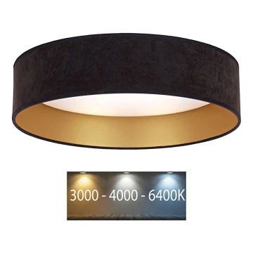 Brilagi - Plafoniera LED VELVET LED/12W/230V d. 30 cm 3000K/4000K/6400K nero/oro