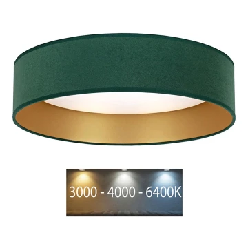 Brilagi - Plafoniera LED VELVET LED/12W/230V d. 30 cm 3000K/4000K/6400K verde/oro