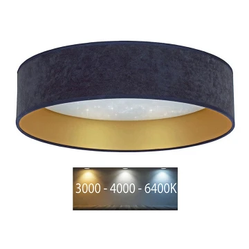 Brilagi - Plafoniera LED VELVET STAR LED/24W/230V d. 40 cm 3000K/4000K/6400K blu/oro