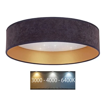 Brilagi - Plafoniera LED VELVET STAR LED/24W/230V d. 40 cm 3000K/4000K/6400K grigio/oro