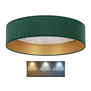 Brilagi - Plafoniera LED VELVET STAR LED/24W/230V d. 40 cm 3000K/4000K/6400K verde/oro