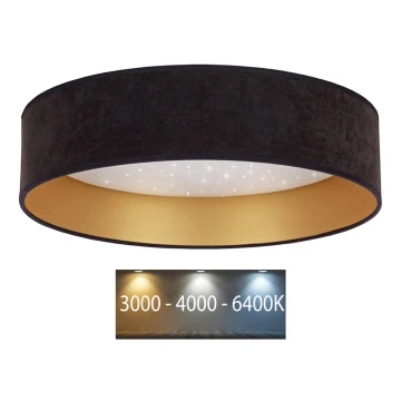 Brilagi - Plafoniera LED VELVET STAR LED/36W/230V d. 55 cm 3000K/4000K/6400K nero/oro