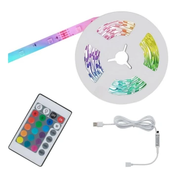 Brilo - LED RGB Striscia dimmerabile 6,6m LED/6W/USB + telecomando