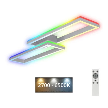 Brilo - LED RGBW Lampadario a plafone dimmerabile FRAME 2xLED/21W/230V 2700-6500K + telecomando