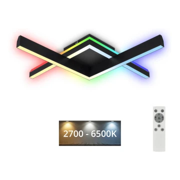 Brilo - LED RGBW Lampadario a plafone dimmerabile FRAME 2xLED/9W/230V 2700-6500K + telecomando