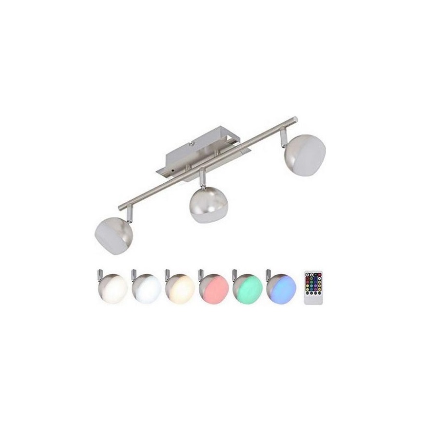 Briloner 2040-032 - Luce Spot a LED RGB dimmerabile 3xLED/3,3W/230V + Telecomando