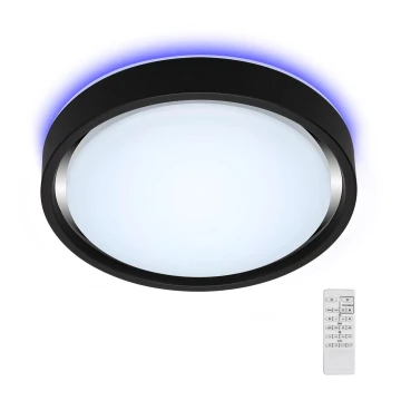 Briloner 3227-015 - Plafoniera LED RGB dimmerabile con sensore TALENA LED/24W/230V nero + telecomando