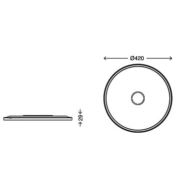 Briloner 3392-015 - Plafoniera LED FREE LED/22W/230V d. 42 cm