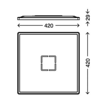 Briloner 3393-015 - Plafoniera LED FREE LED/22W/230V 42x42 cm