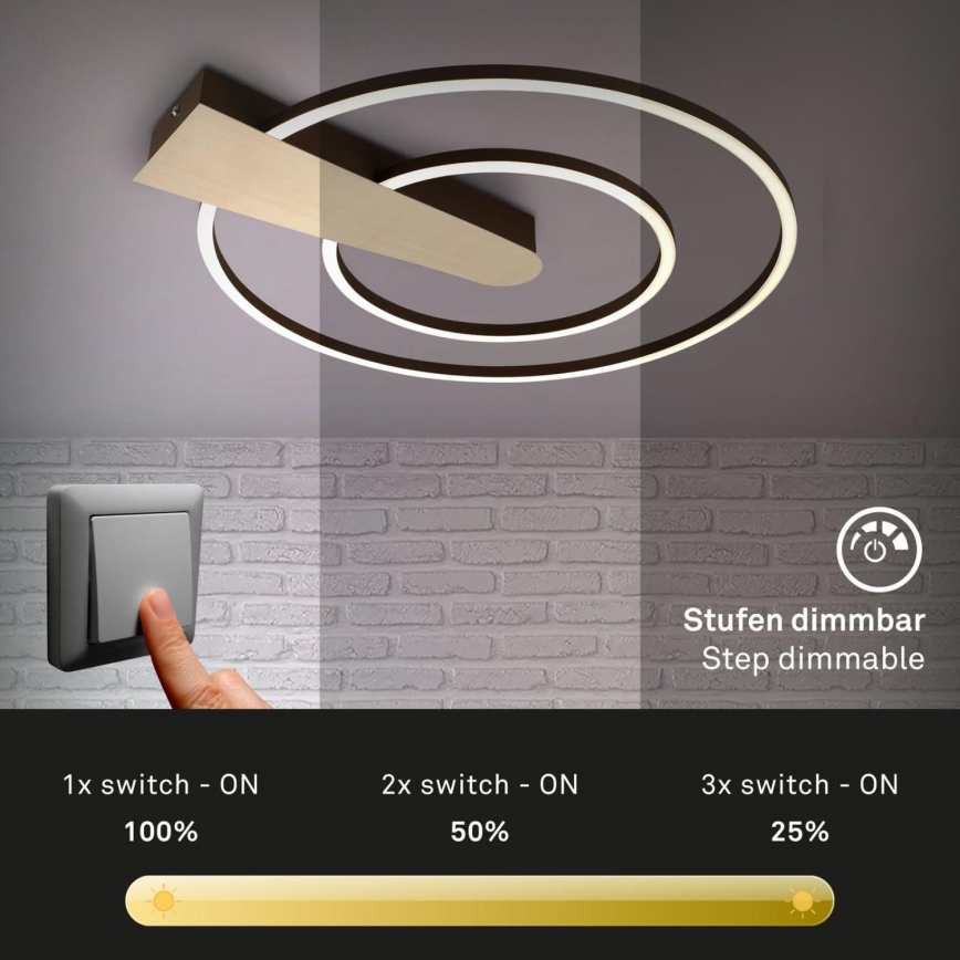 Briloner 3543-017 - Plafoniera LED dimmerabile NICO LED/25W/230V oro