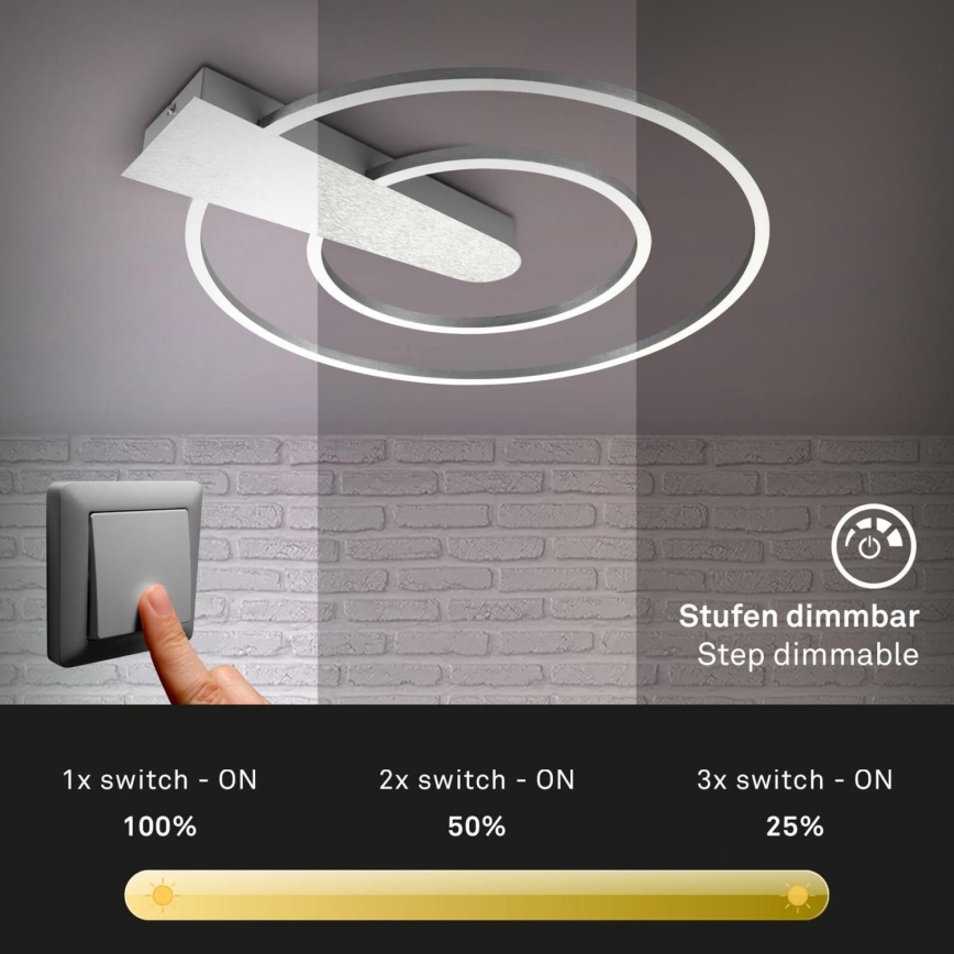 Briloner 3543-018 - Plafoniera LED dimmerabile NICO LED/25W/230V cromo